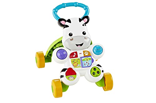 Fisher-Price Lern mit mir - Zebra Lauflernwagen, musikalisches Aktivitäts- und Gehspielzeug mit Lerninhalten, ab 6 Monaten (deutsche Version) Reduzierte Verpackung,HBW56