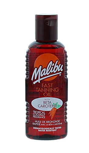 Malibu Sun Bräunungsöl, wasserfest, mit Beta-Carotin und tropischem Kokosnuss-Duft, 100 ml