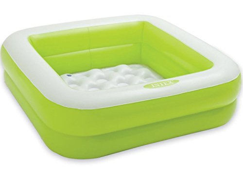 Intex Spielkiste, Swimming Pool, aufblasbar, quadratisch, für Babys und Kleinkinder, 57100, 57100, Grün 57100