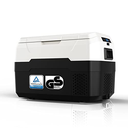 RGBer Auto Kühlbox mit Kompressor, Camping Kühlschrank, Kühlbox fürs Auto, 12v 230v, Auto Kühlbox mit Stromanschluss. (Medium)