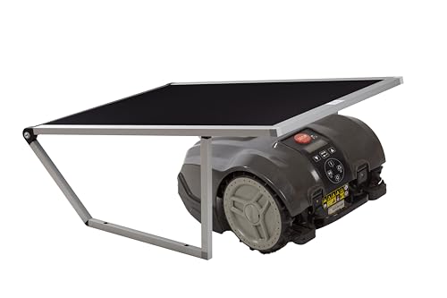 PreGaRo® Mährobotergarage mit klappbarem Dach. Maße innen 82x62x25x35 (LxBxHh+Hv) PG100Sw Schwarz