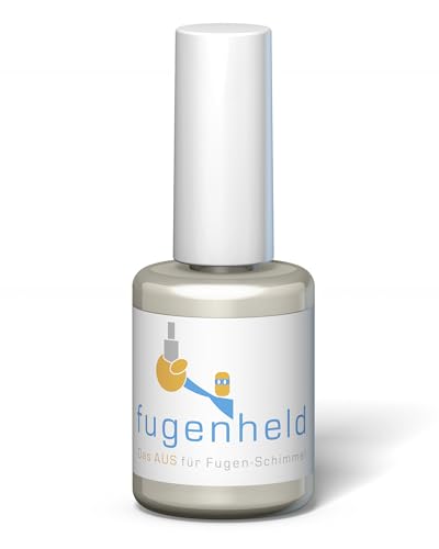 Fugenheld Fugenstift Lichtgrau - Schimmelfarbe Innen - Anti-Schimmel Fugenfarbe für Zementfugen - Wasserfest & Schnelltrocknend - Made in Germany - 1x15ml