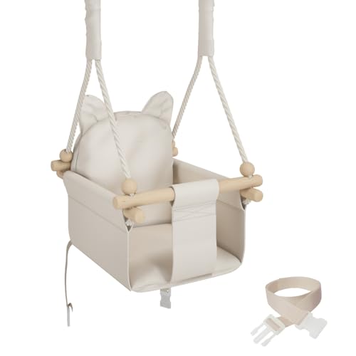 MAMOI® Babyschaukel, Baby schaukel Indoor, Kinderschaukel aus Holz, Holzschaukel für Kinder, Schaukeln für türrahmen, Swing, Kleinkinderschaukel für Kinderzimmer