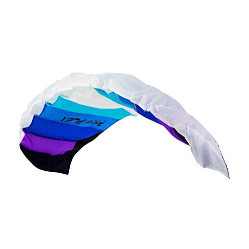 Wolkenstürmer® Paraflex Basic 2-Leiner Lenkmatte 1.2 blau - Kite Drachen mit Flugschlaufen – Zweileiner Lenkdrachen - Flugdrachen für Anfänger & Kinder ab 6 Jahren