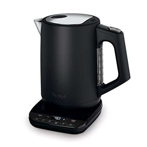Ninja Wasserkocher Perfect Temperature, 1,7L, LED-Anzeige, Wasserkocher mit Schnellkoch-Funktion und verschiedenen Temperatureinstellungen, Mattschwarz KT200EU