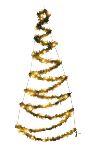 TrendLine LED Aufhänger Tannenbaum 150 cm warmweiß Außen mit Timer Jahreszeitliche Dekoration