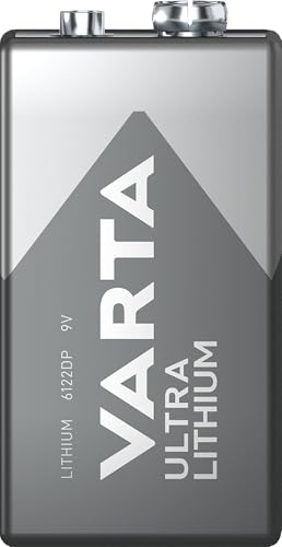 VARTA Batterien 9V Blockbatterie, 1 Stück, Ultra Lithium, hohe Leistung für Rauchmelder, Brand- & Feuermelder, Digitalkamera