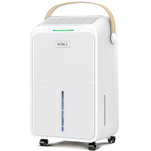 KNKA Luftentfeuchter, Leiser Raumentfeuchter, 16L/T, Spürbare Wirkung in 30min, Schlafmodus, Kindersicherung, Überlaufschutz, Automatischer Neustart, 110 m³ (45 m²), für Wohnung, Keller,Wohnzimmer