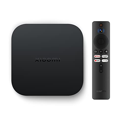 Xiaomi TV Box S 2nd Gen, 4K Ultra HD Streaming Media Player, 2GB RAM 8GB ROM Smart, Soporta Google TV, Dolby Vision, HDR10+, Dolby Atmos, DTS-HD, Wireless Projection, Dualband-WLAN, Schwarz