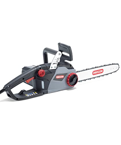 Oregon 2400W Kabelgebundene Elektro-Kettensäge mit 16 Zoll (40 cm) Führungsschiene, ControlCut Sägekette, rückschlagarme Motorsäge, mit automatischem Ölsystem, 3 Jahre Garantie (CS1400)