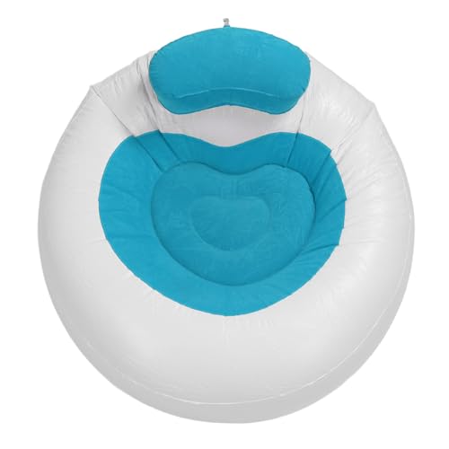 Fafeicy Liebevolles Herzstuhl Weiche Sofa für Wohnzimmer, Einzigartiges Design -Luftbett für Balkon, Aufblasbare Sofa -Stuhl Strömen für die Freien Im Freien Im (Blue)
