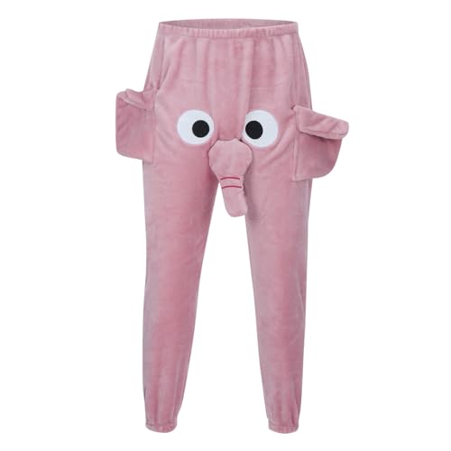 2025 - Herren-Hosen, eine lustige Elefanten-Shorts, humorvolle Unterwäsche, Geschenk für Männer, Hosen mit Tier-Motiv, Elefant Wird klingeln, Hosen Spielen seltsame Pyjama-Hosen Pizza Hose (XL/3)