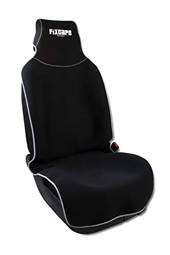 fixcape Neoprene, Vergleichssieger Autositzbezüge universal wasserdicht, Autositzbezug Schonbezug Sitzbezug Sitzauflage für das Auto Sitzbezüge Schonbezüge Autositz, Schwarz-Grau