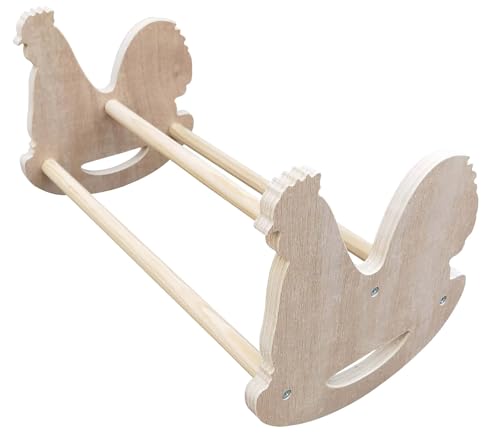Agrarzone Hühnerschaukel HAPPYCHICK - 3 Stangen für Sitzen, Ausruhen und Schaukeln - Hühnerspielzeug aus robustem Holz - perfektes Spielzeug für Hühner