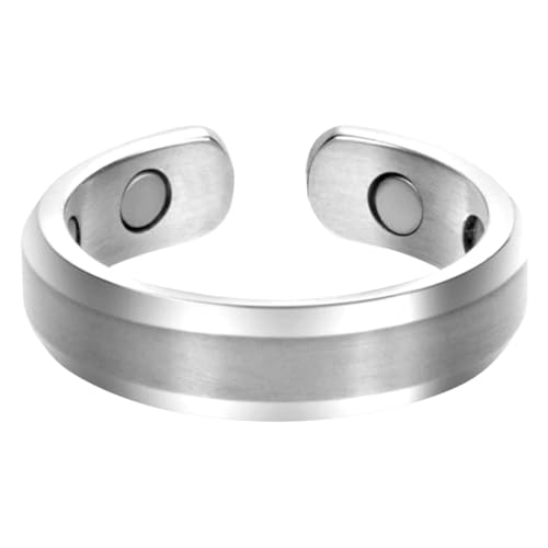 Magnetring Lymphtherapie, Antistress Ring, Verstellbare Fingerringe Therapeutischer Magnetring, Magnet Treat Ring Magnet Lymphentgiftungsring Zur Linderung Von Stress Und Schmerzen, Magnet Slim Open