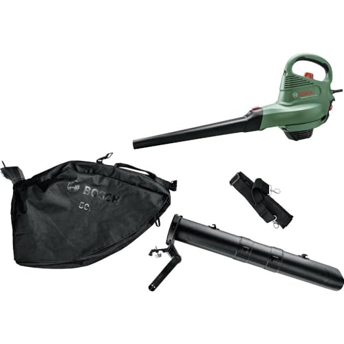 Bosch elektrischer Laubsauger/Laubbläser UniversalGardenTidy 3000 (3000 W, Fangsack 50 l, stufenlose Drehzahleinstellung, zum Blasen, Saugen und Häckseln von Laub, in Kartonverpackung)
