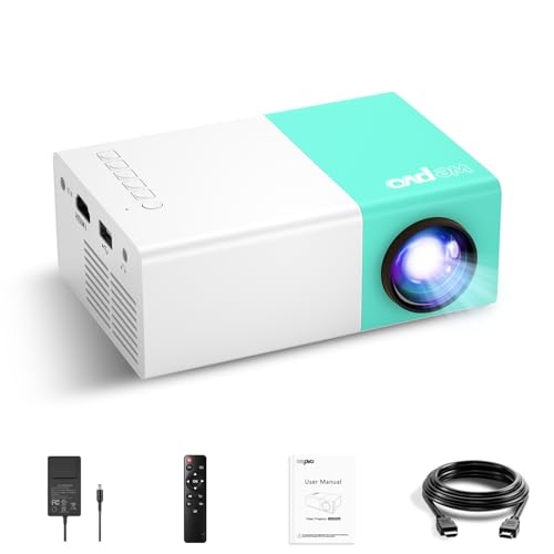 wepvo Mini Beamer, Tragbarer Projektor für Kinder Geschenk, Outdoor Filmprojektor, LED Pico Beamer für Heimkino Filmprojektor mit Typ-C HDMI USB und Fernbedienung