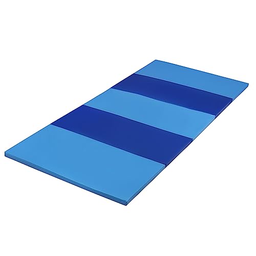 PLUFSIG Faltbare Gymnastikmatte, 78x185 cm (Blau)