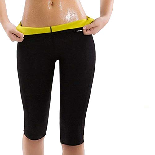 Damen Sport Leggings, Neoprenhose, Schwitzhose Jogginghose Laufhose Fitnesshose, Legging Capri Hose, Yoga Workout Sauna Hosen Geeignet für Laufsport Fitness