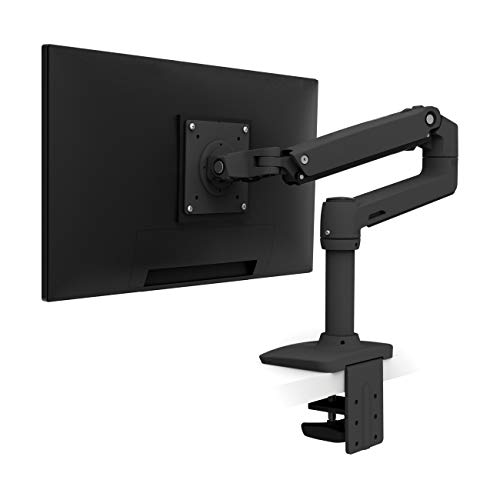 ERGOTRON LX Monitor Arm in Schwarz - Monitor Tischhalterung mit patentierter CF-Technologie für Bildschirme bis 34 Zoll und 33cm Höhenverstellung, 10 Jahre Garantie