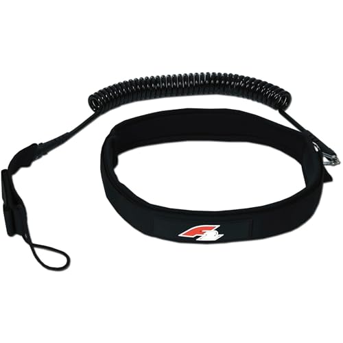 F2 Stand Up Paddling Leash Hüft Coiled Leash Schwarz 2024/25