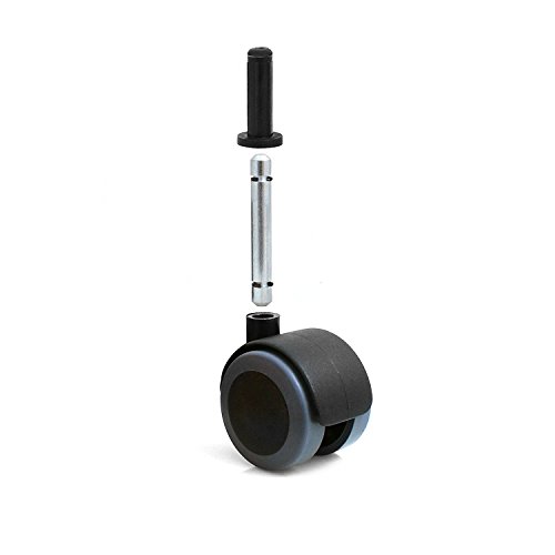 Design61 4er Set Universal Möbelrolle Gummirolle Lenkrolle Laufrolle Bodenschutz Rollen mit Hülse + Stift