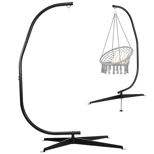 COSTWAY Hängesesselgestell, Gestell für Hängesessel/Hängestuhl, Hängestuhlgestell bis 150 kg belastbar, Hängesesselständer aus Metall, Hängesitzständer, Höhe 207 cm