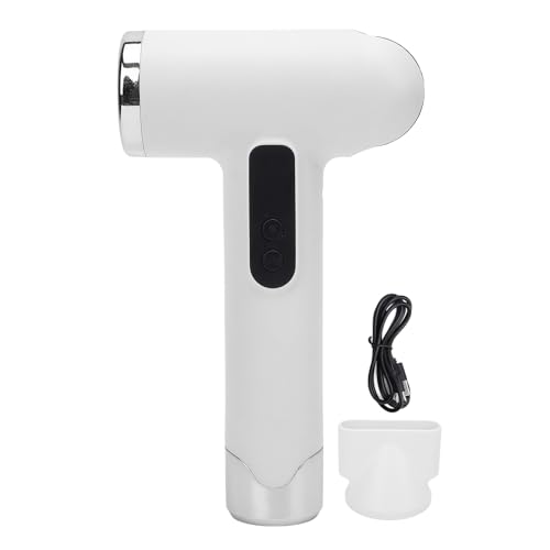Kabelloser Haartrockner für Frauen, USB kabellos wiederaufladbar Akku föhn 100.000 U/min, 15.000 mAh Reiseföhn Heiß Kalt Wind Styling für Wohnheim, Studenten, Zuhause, Reisen (Weiß)