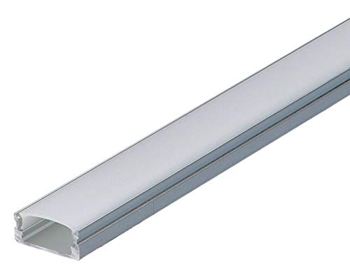 SET: LED Profil, 100cm Profil LED für LED Streifen, aluminium led profil + Abdeckung LT4 (Milchig)
