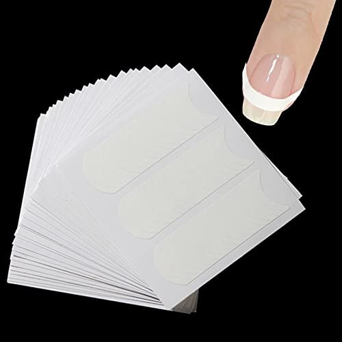 1200 PCS Maniküre Schablone Halbmond Französisch Maniküre Nagel Kunst Sticker Nagel Aufkleber Weiß Maniküre Nagel Schablonen Kunst Dekorationen für Maniküre Dekoration DIY Werkzeuge