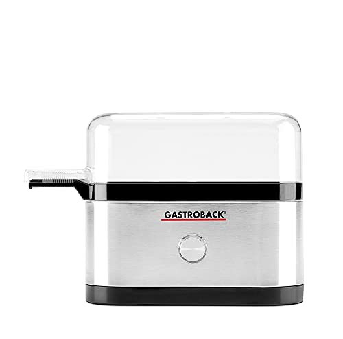 GASTROBACK Mini Eierkocher 3 Eier inkl. Eierpiekser Eierstecher - Egg Boiler / Egg Cooker - Eierhalter zum Kochen - Perfekt weich gekochte Frühstückseier - Egg Poacher für Pochierte Eier mit Eipick
