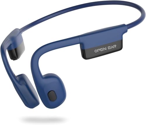 SANOTO Knochenschall Kopfhörer, Open Ear Kopfhörer Bluetooth 5.3, 8 Stunden Akkulaufzeit, Bone Conduction Headphones mit Dual-Mikrofon, IPX6 wasserdichte Sport Kopfhörer, zum Fahrrad Jogging
