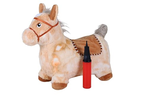 KNORRTOYS.COM 40250 Hüpftier, Pferd beige inkl. Luftpumpe