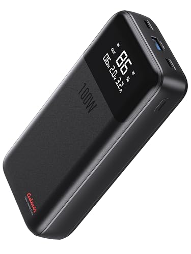 Galeces 25000 mAh Power Bank,100W Groß Kapazität Portable Charger mit 3 Ports PD3.0 QC 4.0 Externe Handyakkus with LED digitalem Display Kompatibel mit MacBook Dell Deck