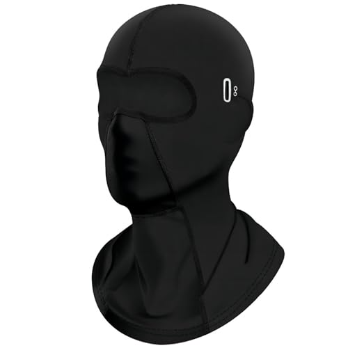 wadafen Sturmhaube Atmungsaktiv, Sturmhaube Motorrad Fahrrad, Skimaske,Thermomaske,Geeignet Für Outdoor-Sportarten Wie Reiten, Snowboarden, Skifahren und MotorräDer（Schwarz）