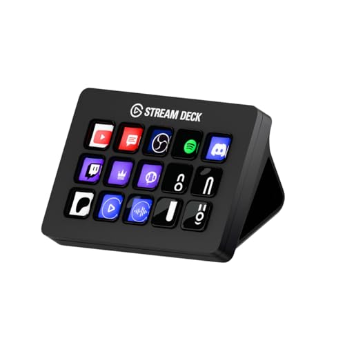 Elgato Stream Deck MK.2 – Studio-Controller, 15 Makrotasten, auslösen von Aktion in Apps und Software wie OBS, Twitch, YouTube und anderen, für Mac und PC