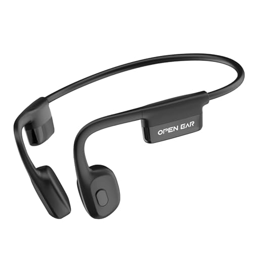 Relxhome Knochenschall Kopfhörer, Open Ear Kopfhörer Bluetooth 5.3 mit Dual-Mikrofon, 8 Stunden Akkulaufzeit, IPX6 wasserdichte Kabellose Sport Kopfhörer für Laufen, Radfahren, Fitness