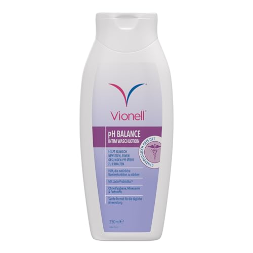 Vionell Intimwaschlotion Frauen pH Balance, Für Die Tägliche Intimhygiene Mit Lactopräbiotikum, Hilft, Die Natürlichen Abwehrkräfte Zu Stärken, 250 ml