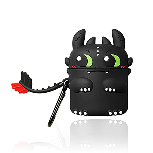DAZUAN Schutzhülle aus Silikon, 3D-Cartoon-Design, für Airpods 1, 2, Dämon der Nacht, niedliches Aussehen, kreativ, Kawaii, wasserdicht, stoßfest, für Airpod, Ladegehäuse, Schutzhülle mit