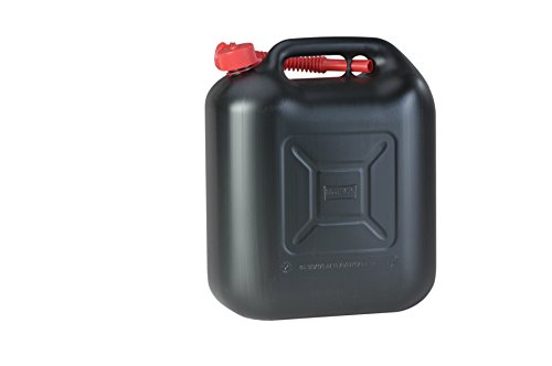 hünersdorff Kraftstoff-Kanister STANDARD 20l für Benzin, Diesel und andere Gefahrgüter, UN-Zulassung, made in Germany, TÜV-geprüfter Produktion, schwarz