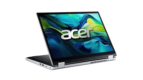 Acer Aspire 3 Spin (A3SP14-31PT-C31L) Convertible Notebook | 14' WUXGA IPS Touch-Display | Intel N100 | 4 GB RAM | 128 GB SSD | Intel UHD Grafik | Windows 11 | QWERTZ Tastatur | Silber