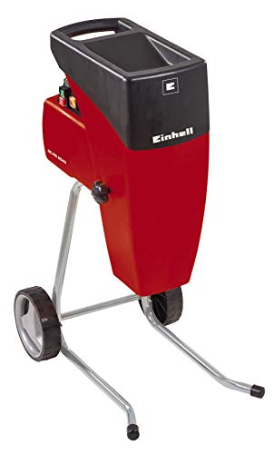 Einhell Elektro-Leisehäcksler GC-RS 2540 (Schneidwalze, Drehrichtungsumschalter, große Trichteröffnung, robustes Fahrgestell, inkl. Gartenabfallsack)