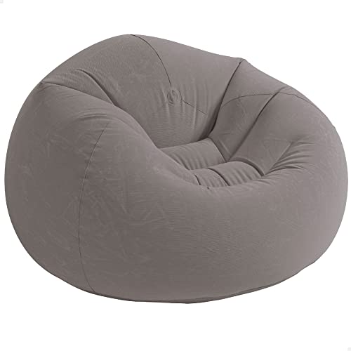 Intex 68579NP – Aufblasbarer Sitzsack, Vinyl, Grau, 114 x 114 x 71 cm