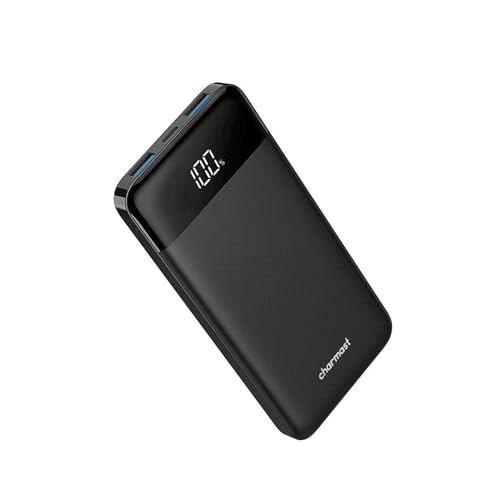 Charmast Externer Akku mit 3 Ausgängen für Nintendo Switch, iPhone x, 8, Plus und Samsung Galaxy Schwarz
