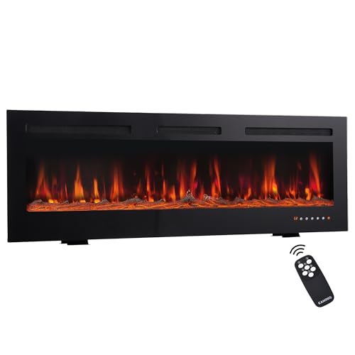 KAMINIO Elektrokamin Marlon - Elektrischer 3-in-1 Kamin mit Heizung, 3D-Flammeneffekt, 12 Flammenfarben, Fernbedienung (36 Zoll)