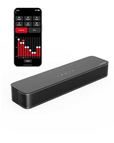 ULTIMEA 2.1 Kanal Soundbar für TV Geräte mit integriertem Subwoofer, APP-Steuerung, All-in-One Soundbar für Fernseher, TV-Lautsprecher mit verstellbarem Bass, Bluetooth 5.3 TV Soundbar, Solo B30 Pro