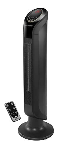 Rowenta SO9420 Intense Comfort Hot Keramik Turmheizventilator | Heizlüfter | 2400W | Elektro-Heizung | energiesparend | Innenraum, Schwarz, 22,5 x 21,8 x 81,5 cm