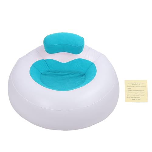 WOHPNLE Aufblasbarer Stuhl, Bequeme Herzform Plüsch PVC -Sofa weiche unterstützende aufblasbare Couch für Schlafzimmer Wohnzimmer Lounge Easy Setup und Aufbewahrung (Blau)