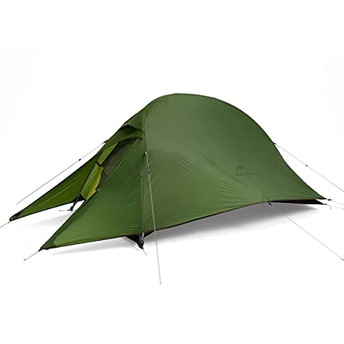 Naturehike Cloud up 1 Person Rucksack Zelt Leichtes Camping Wandern Kuppel Zelt für 1 Mann (Waldgrün Upgrade 20D)