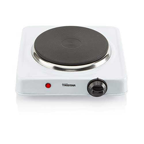 Tristar Einzelkochplatte – 1000 W – Einstellbarer Thermostat – Edelstahl – Ø 15 cm - KP-6185